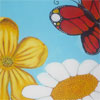 Butterfly & Flowers - Acrylic on Canvas - Dragonsize 2010